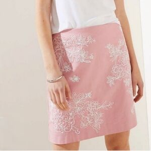 Loft Floral Embrodiered Skirt